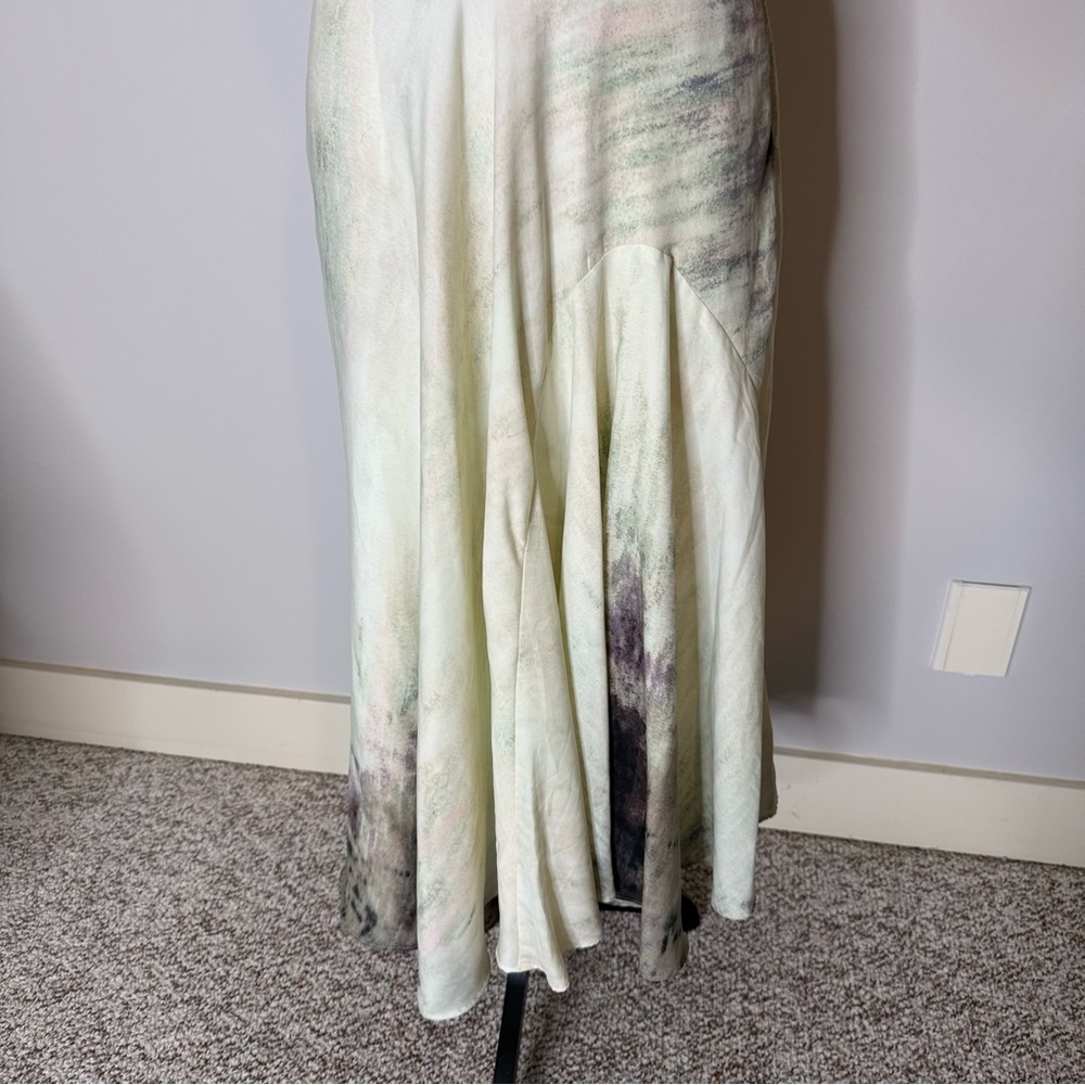 RACHEL ROY Sleeveless Asymmetrical Watercolour Dress Cut Out Zipper Size 10 - Picture 6 of 15